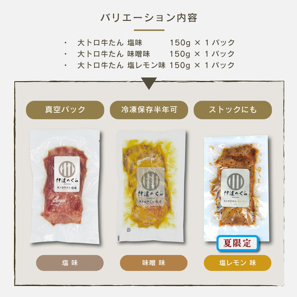 < ギフトセット > 厚切り大トロ牛たん詰め合わせセット