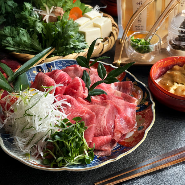牛たんしゃぶしゃぶ（塩ポン酢・ゴマ味噌）