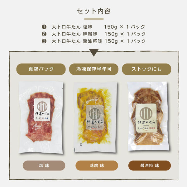 < ギフトセット > 厚切り大トロ牛たん詰め合わせセット